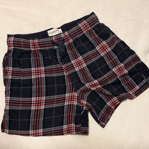 Abercrombie & Fitch Plaid Pajama Shorts - Red and Blue